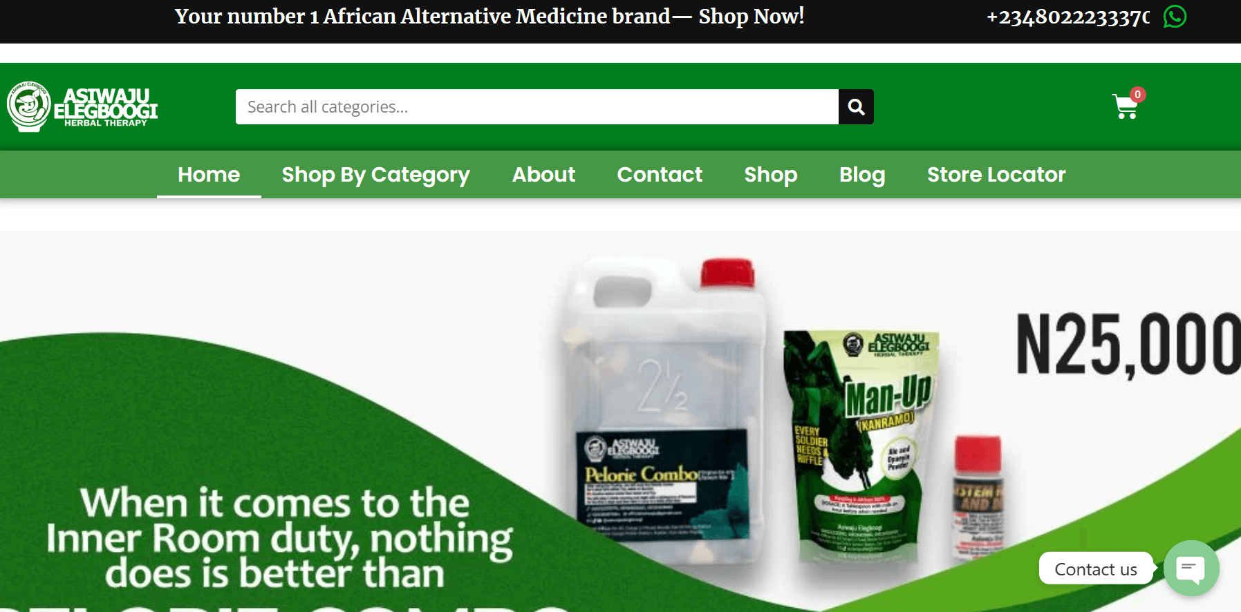 Screenshot of Asiwaju Elegboogi Herbal Therapy